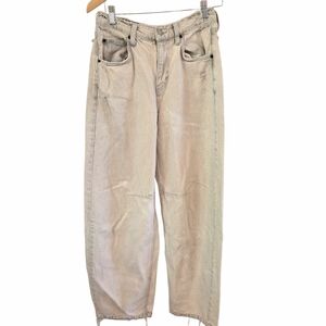 BDG Urban Outfitters Baggy Jeans Fringe Slouchy Acid Wash Distressed Grunge 27